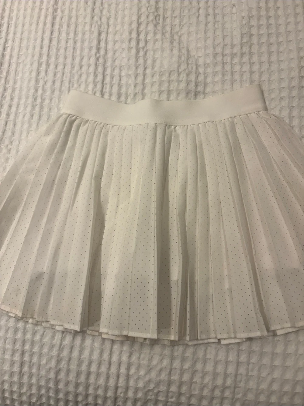 Old Navy White Pleated Dot Skirt for Kids